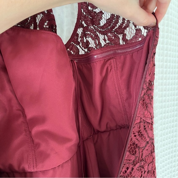 J. Crew Pamela Maxi Dress in Leavers Lace Dark Wine - Picture 11 of 12